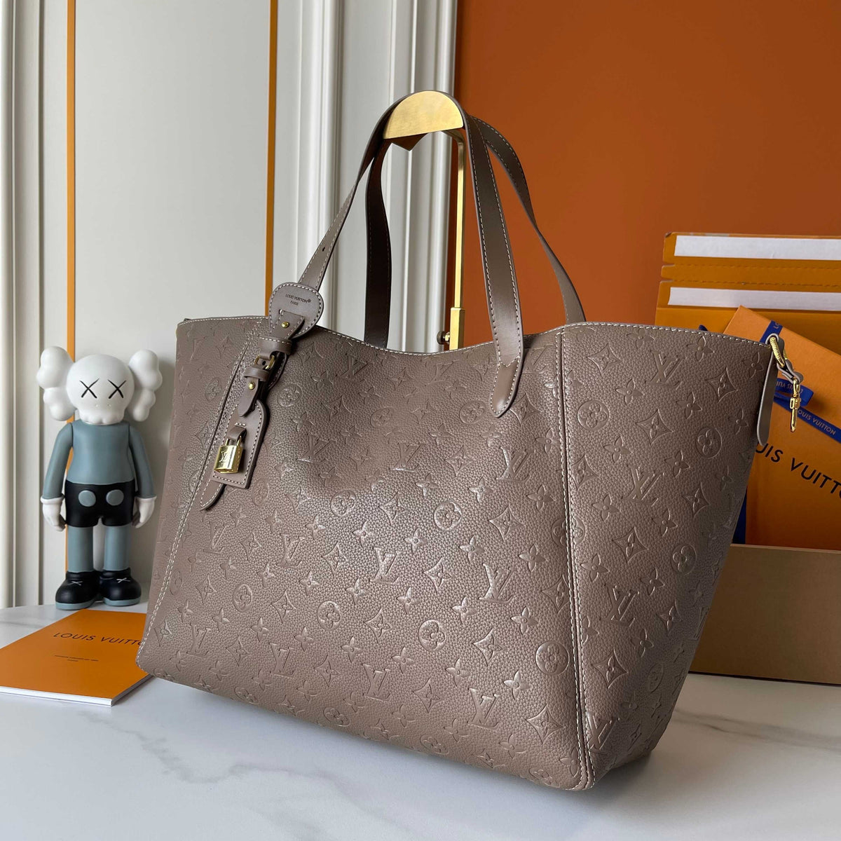 Elegant Embossed Monogram Tote Bag