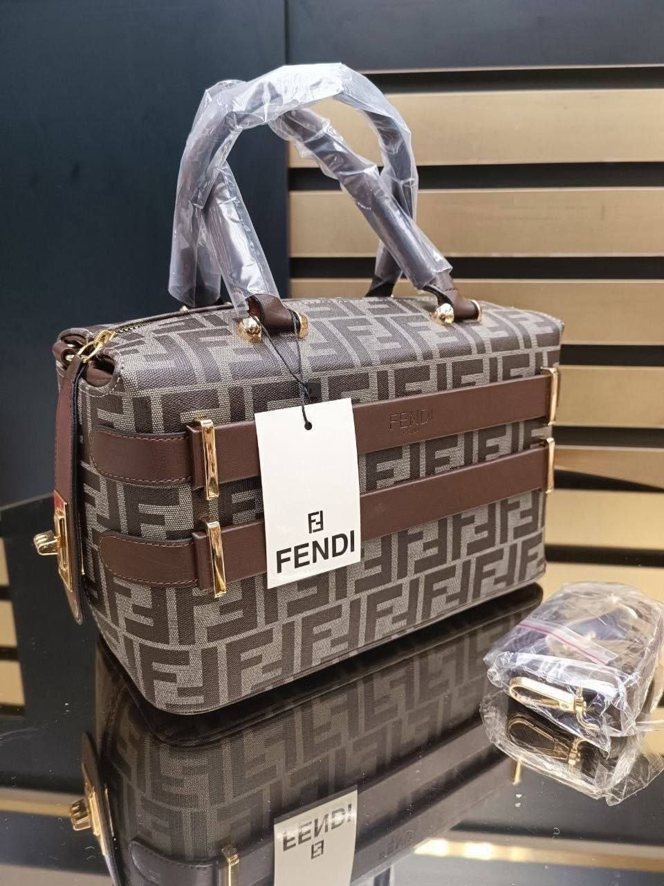 Textured Canvas Top-Handle Shoulder Bag