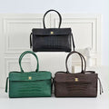Emerald Croc Leather Tot