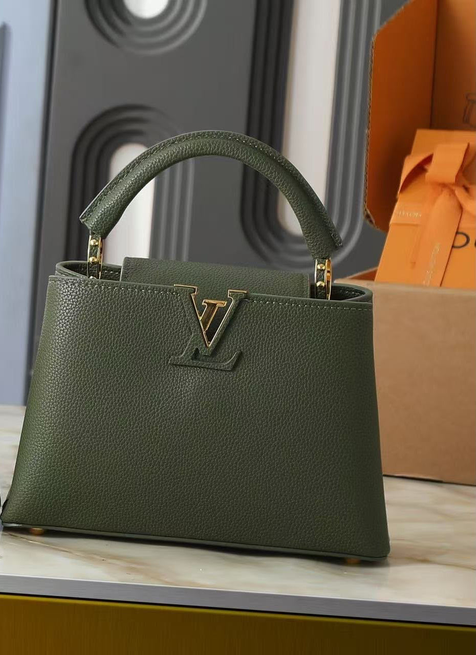 Olive Luxe Top Handle Satchel
