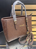 Embossed Monogram Tote Bag
