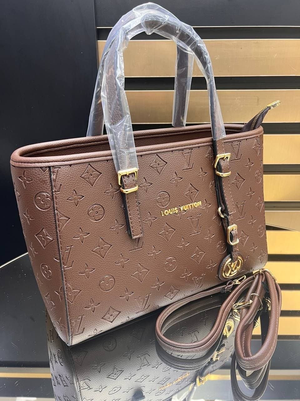Embossed Monogram Tote Bag
