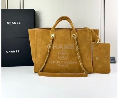Suede Chain Tote
