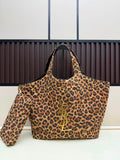 Leopard Quilted Shopper Tote